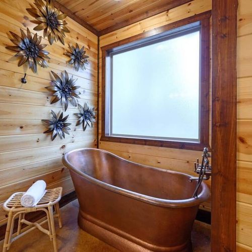 The copper soaking tub