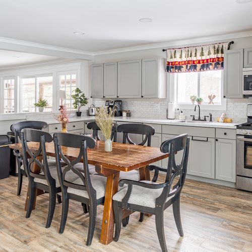 Gather around the table in our open concept kitchen