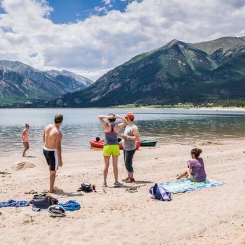 The perfect beach to swim, play games, read a book, and overall have fun.