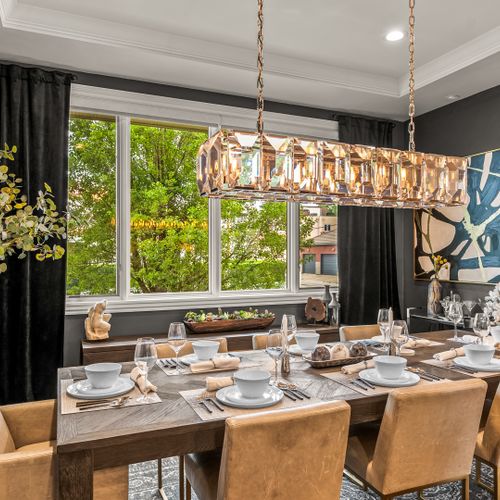 The dining room’s ample space and upscale vibe make every meal feel special.