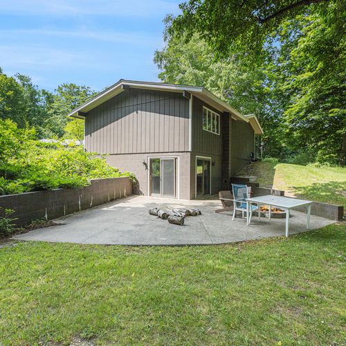 EXTERIOR:  The backyard patio