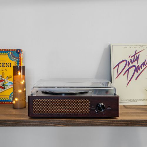 Nostalgic nook with vintage record player