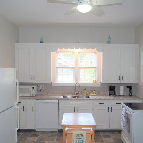 Kitchen:  the kitchen is large, bright, and newly remodeled!