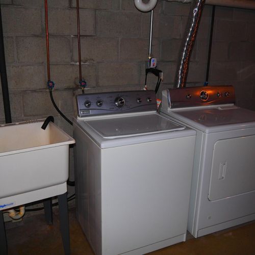 Washer and dryer (basement):  guests are provided with access to the washer, dryer, and laundry sink that are in the basement.