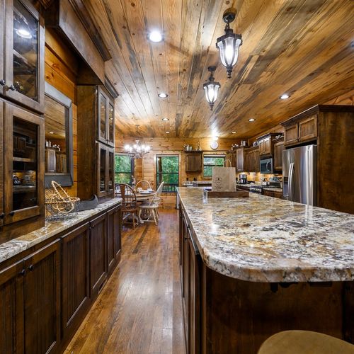 The bar area of the kitchen/dining.