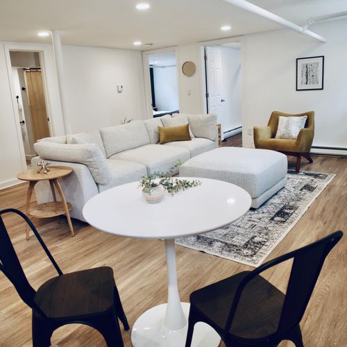 Ample seating provided in all spaces for your comfort.