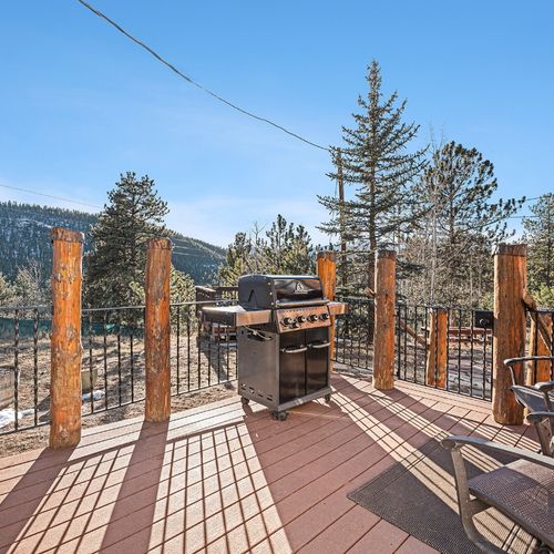 Grill and chill on the deck with a bbq setup, all while taking in the stunning scenery around you.