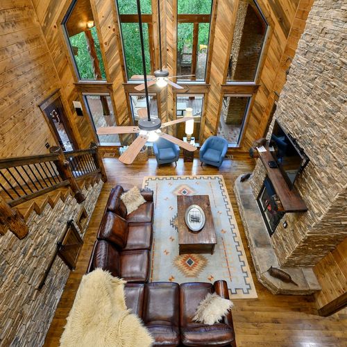 Overlooking the lodge room.
