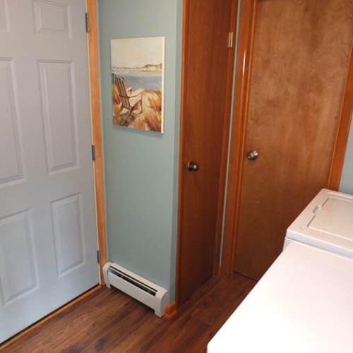 Laundry room:  convenient main floor laundry area with a washer and dryer.