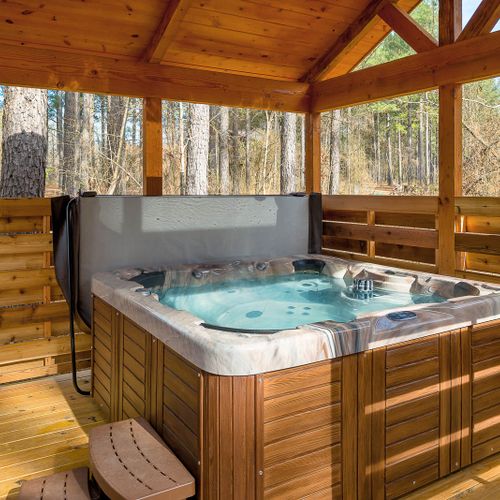 The 6-seater hot tub!