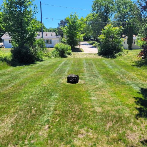 Exterior:  the front yard and firepit