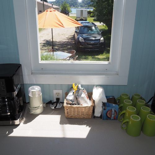 Kitchen:  the apartment has a full kitchen with all appliances including a dishwasher.