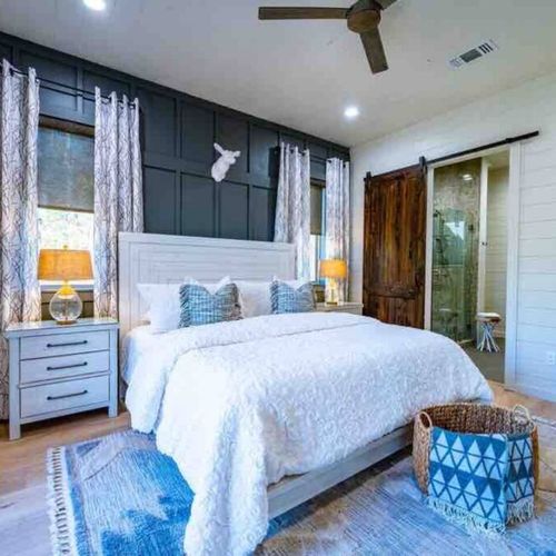 King Suite on Main level w/private oversized bath attached.