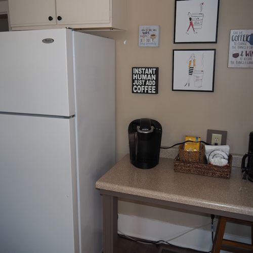 Kitchen:  cute kitchen with all appliances including a dishwasher.