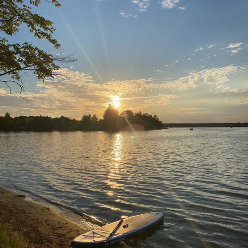 One of the great sunsets on manistee lake