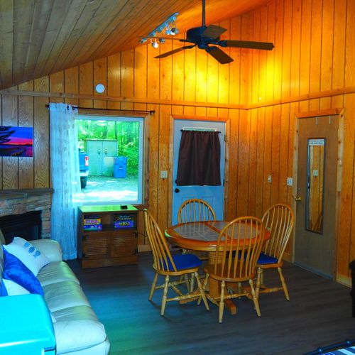 Bedroom #3:  large detached bedroom next to the detached garage with queen bed.