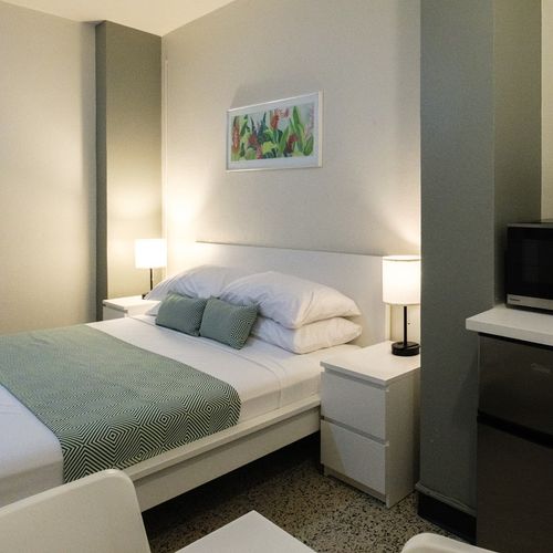 Enjoy the modern comforts of this room, including individual climate control for your perfect temperature and a comfortable setting designed for your ease.
