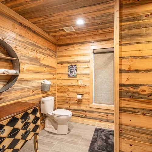 The toilet used by those in the bunk room.