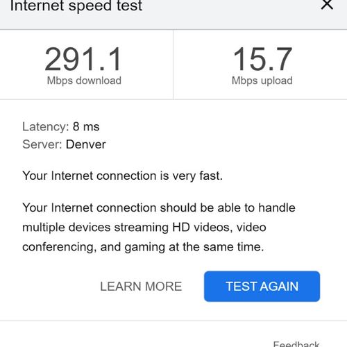 Internet speed