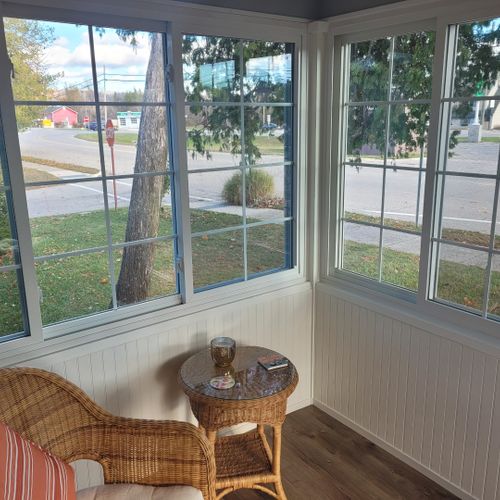Front porch:  the home has a gorgeous, fully-enclosed front porch that is great for relaxing, chatting, and people-watching.