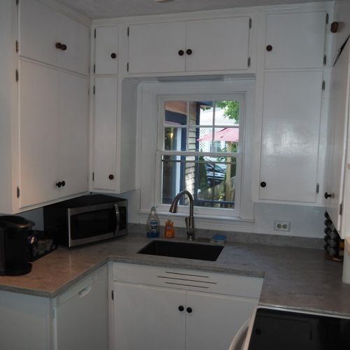 Kitchen:  the kitchen is newly-modeled with all modern appliances including an electric range (oven and stovetop), microwave oven, keurig coffee maker, refrigerator, and dishwasher. There is also a good supply of cooking and dining utensils.