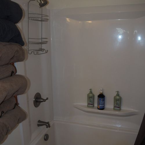 Bathroom:  full bathroom with a combination tub and shower.