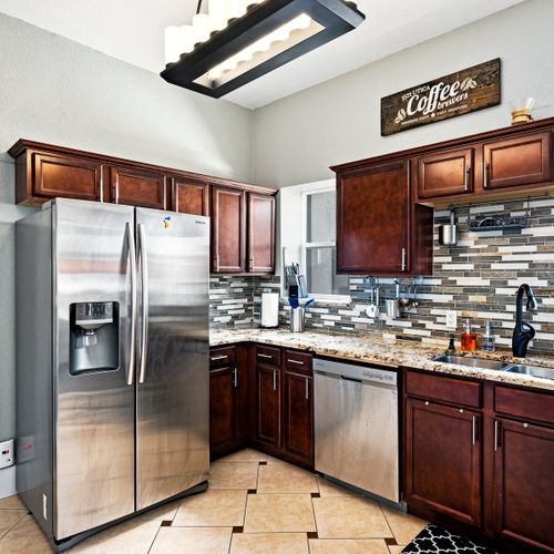 The remodeled kitchen has everything you'll need to prepare meals and entertain.