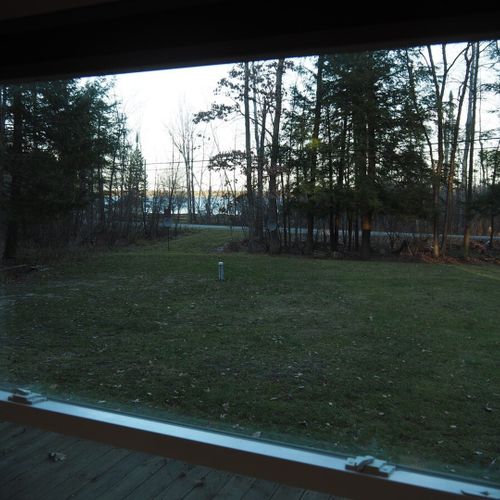 Looking out at green lake from the living room window.