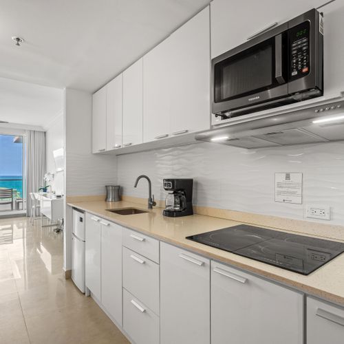 A sparkling, efficient kitchen where you can easily make your favorite delicious meals.