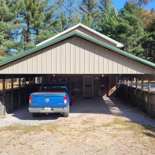 Exterior:  the carport, which easily covers 2 large vehicles.