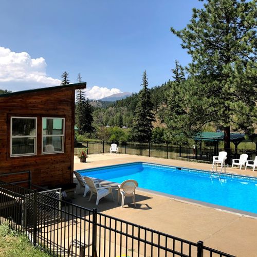 The crystal-clear community pool is perfect for a refreshing swim or simply catching some rays.