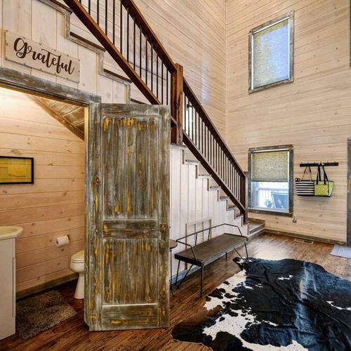 A half bath in the living area.