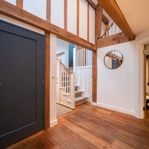 Entrance into large hallway