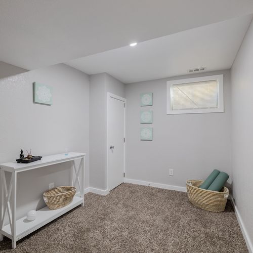 Find balance in the dedicated yoga room, complete with mats for your use.