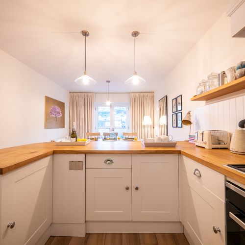 Well appointed kitchen area.