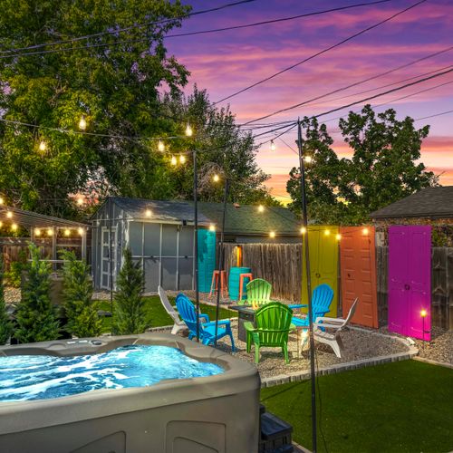 Enjoy golden sunsets, fresh air, and games in the backyard.