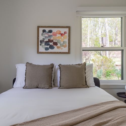 Tucked in to this peaceful corner of the home.