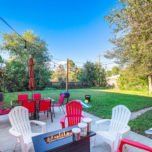 Backyard is fully fenced—great for privacy, pets, and outdoor fun.
