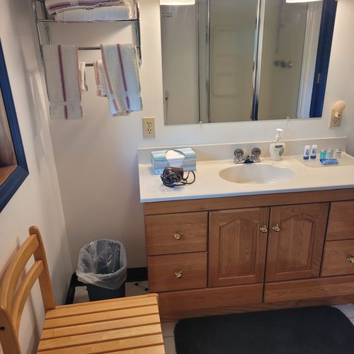 Bathroom:  full bathroom with a walk-in shower