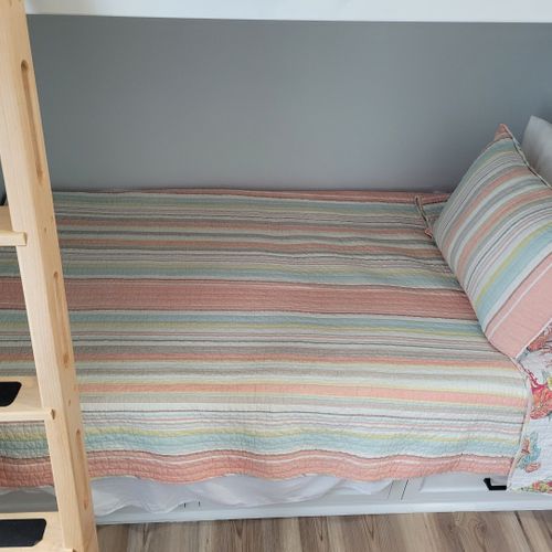 Bedroom #3:  bedroom #3 is a small bedroom with a built-in bunk bed.