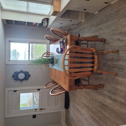 Beach house - dining area:  dining area for 6 right on the beach!