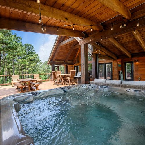 The hot tub is the perfect end to any day.
