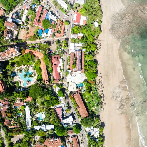 Ariel view of Matapalo, tucked into downtown Tamarindo
