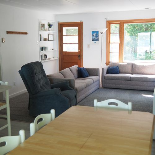 Overall:  the very comfy living room and dining table.