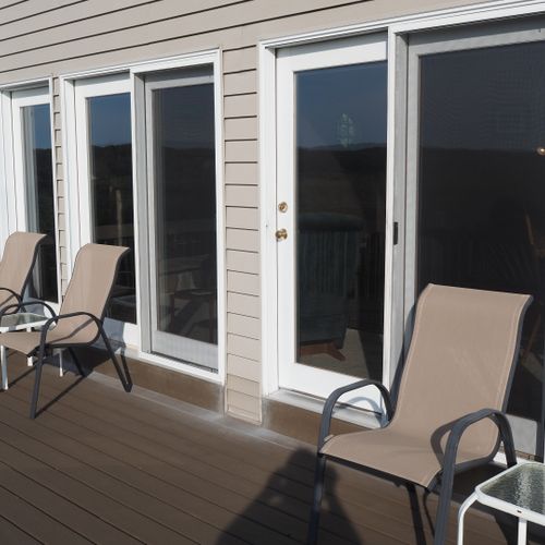 Exterior:  another view of the deck.