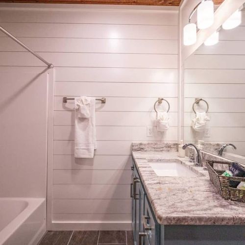 There is a private bathroom for those in the bunk room to use.