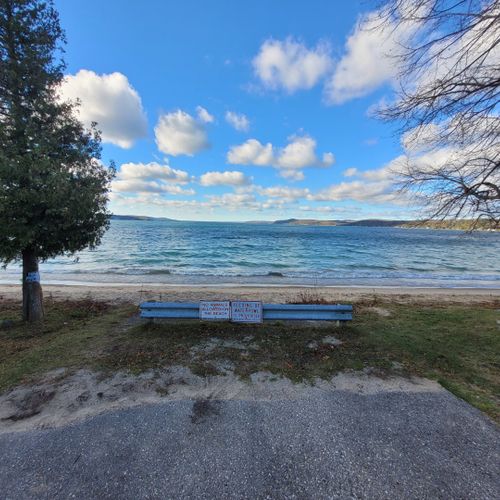 Exterior:  the public access point on crystal lake that is 1 block from the cottage.