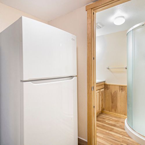 Let the glass door slide open to a spa-like calm.