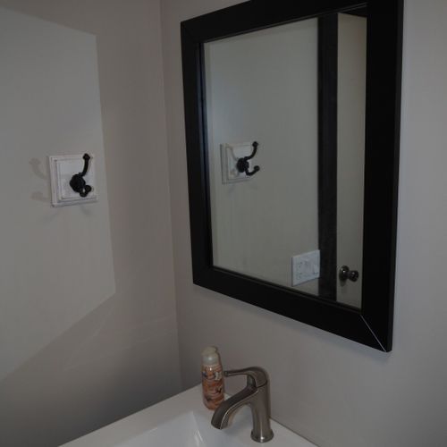 Bathroom #1 (main floor):  there's a full bathroom on the main floor near bedrooms #1 and #2.