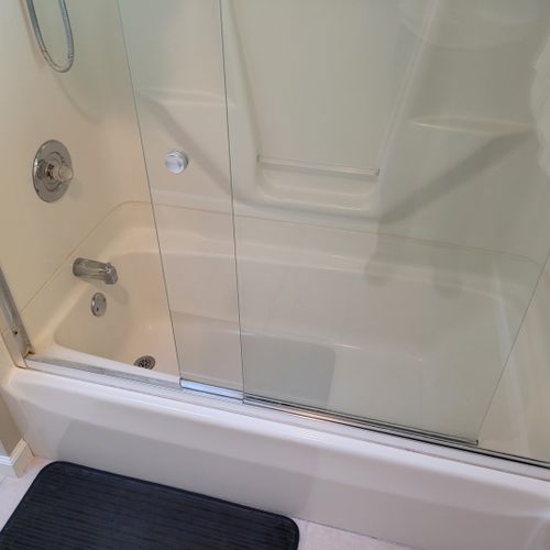 Bathroom:  the home has a full bathroom with a combination tub and shower.